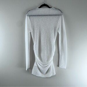 The Frankie Shop Scrunched Sheer Swimsuit White Mini Dress Coverup Size M/L